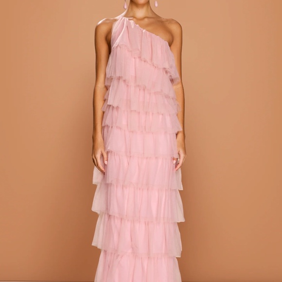 Sonya Moda Ravenna Tulle Maxi Gown Size 6 Pink NWT - Picture 3 of 13